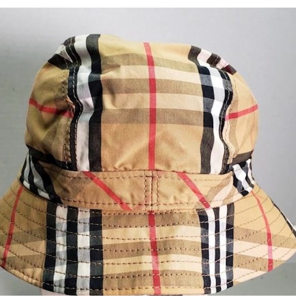 Burberry Cotton Plaid Bucket Hat size Small - Picture 2 of 5